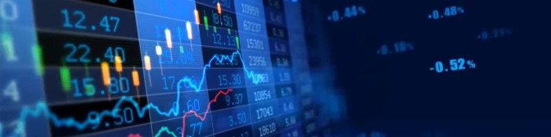 Painel de cotações do mercado financeiro