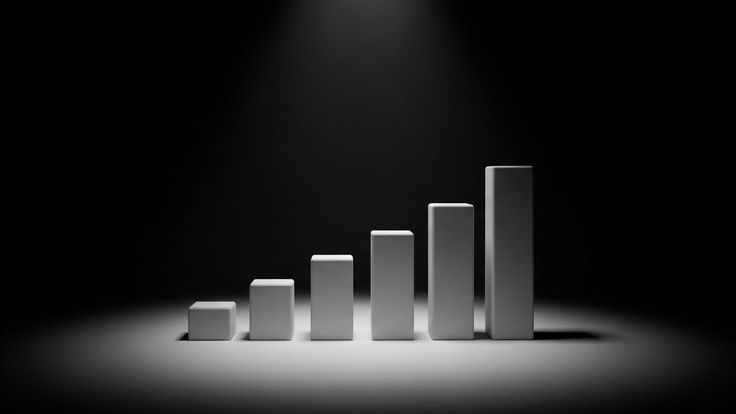 Gráfico de barras crescente representando a evolução da carteira de crédito